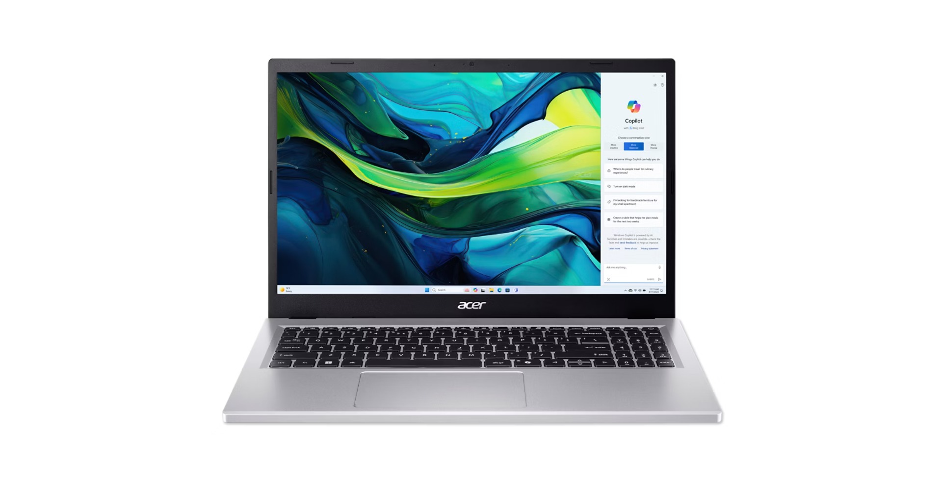 Acer Aspire Go 15/AG15-71P-77D3/i7-13620H/15,6''/FHD/16GB/512GB/UHD/W11H/Silver/2R