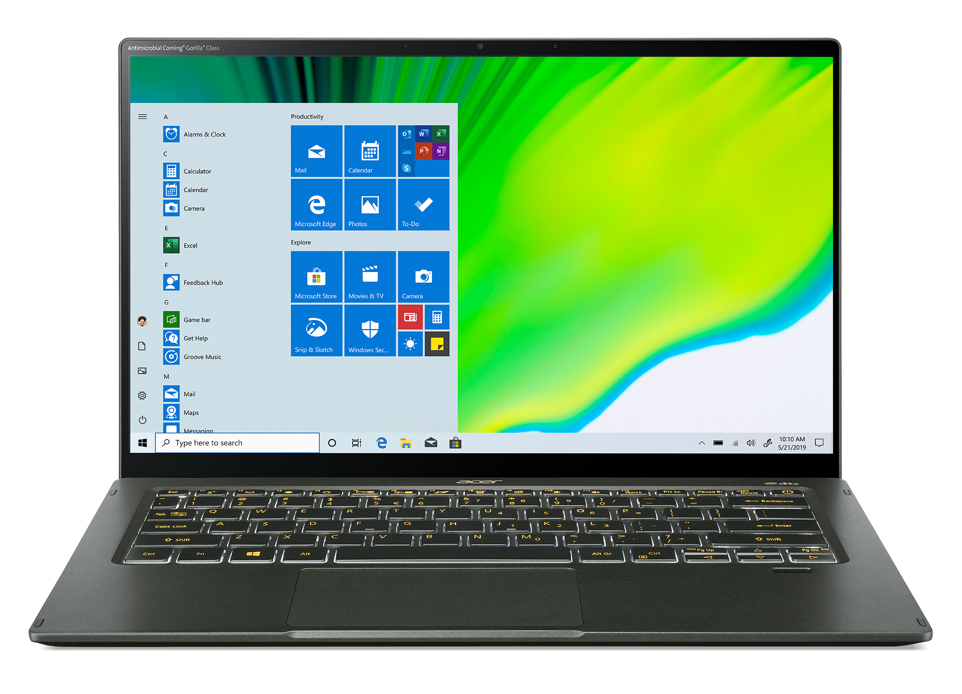 Obrázok Acer Swift 5 - 14T''/i5-1135G7/16G/512SSD/MX350/W10 zelený NX.HXAEC.005