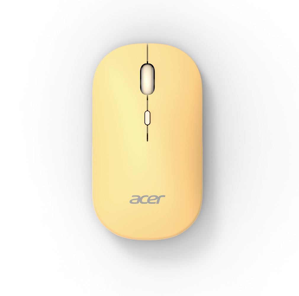 Acer AMR130/Ergonomická/Optická/1 600 DPI/USB+BT/Žlutá