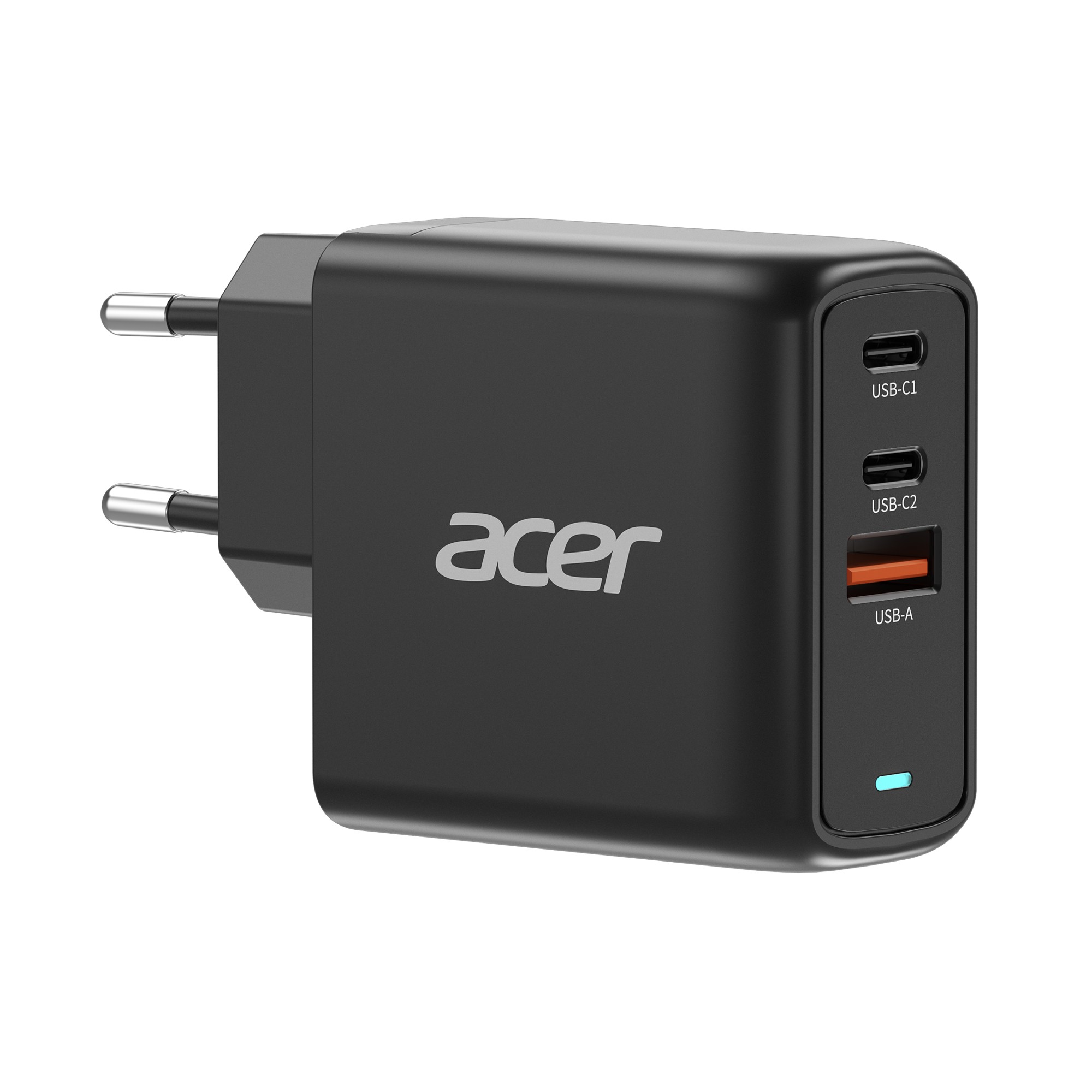 Acer GAN 67W PD charger,2xUSB-C,1xUSB-A černý