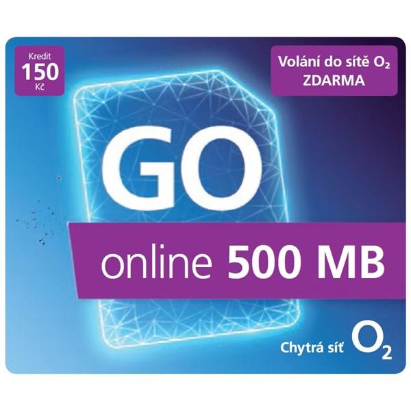 Obrázok O2 Předplacený mobilní internet GO online 500MB SMALLGO.150VON40