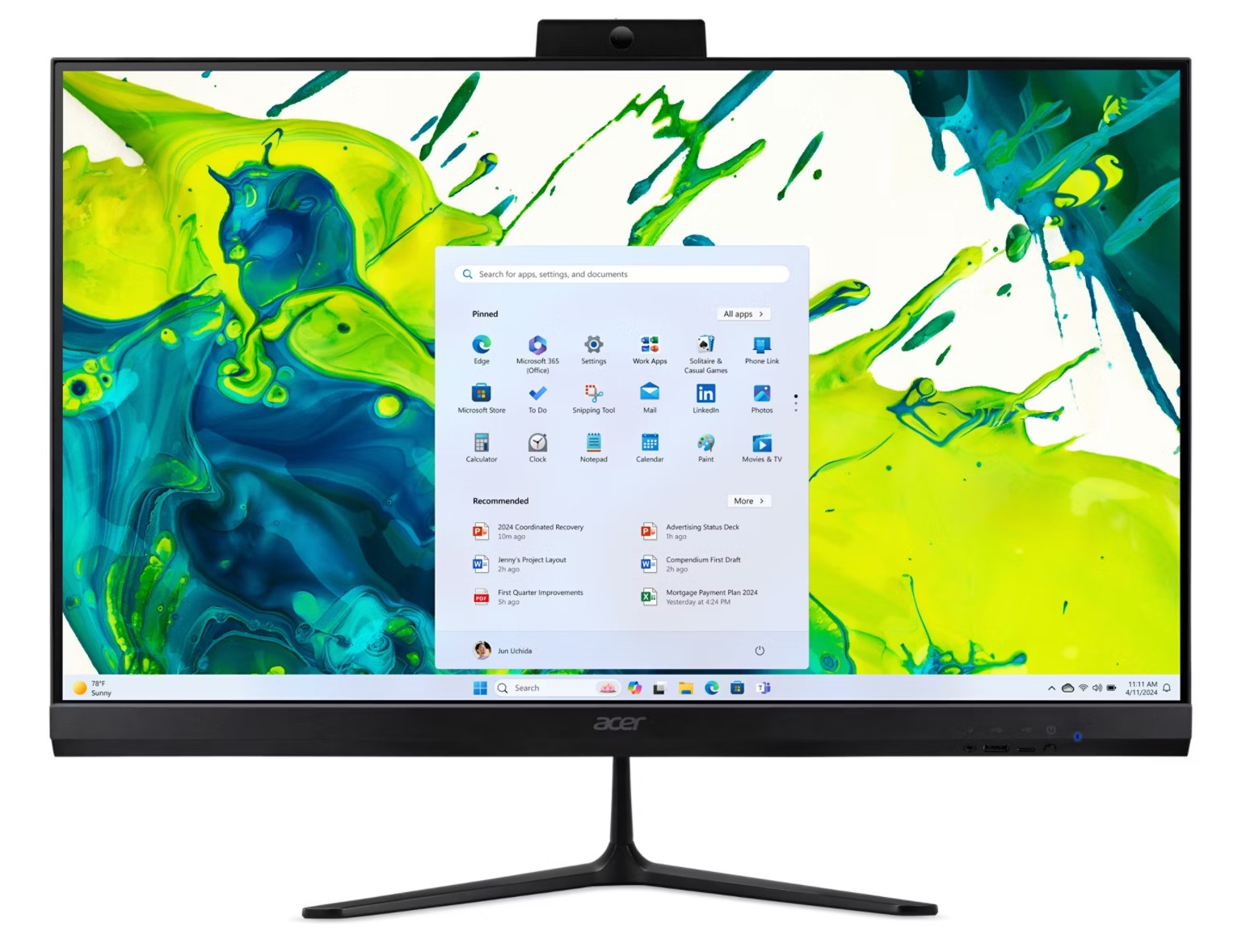 Acer Aspire/C27-2G_LUBR75825U_65W/27''/FHD/R7-5825U/16GB/512GB/AMD int/W11P/Černá/2R