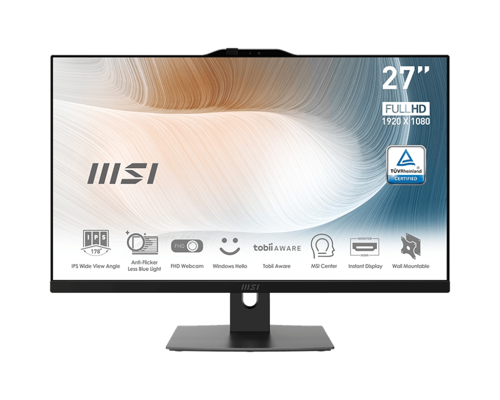 MSI Modern/AM272P 12M/27''/FHD/i3-1215U/8GB/512GB/Intel int/bez OS/Černá/2R