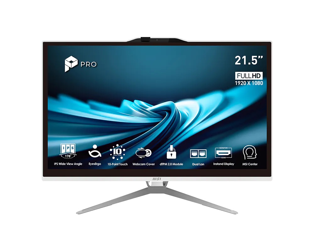 MSI PRO/AP222T 14MA-664XEU/21,5''/FHD/T/i3-14100/16GB/512GB/Intel int/bez OS/Bílá/3R