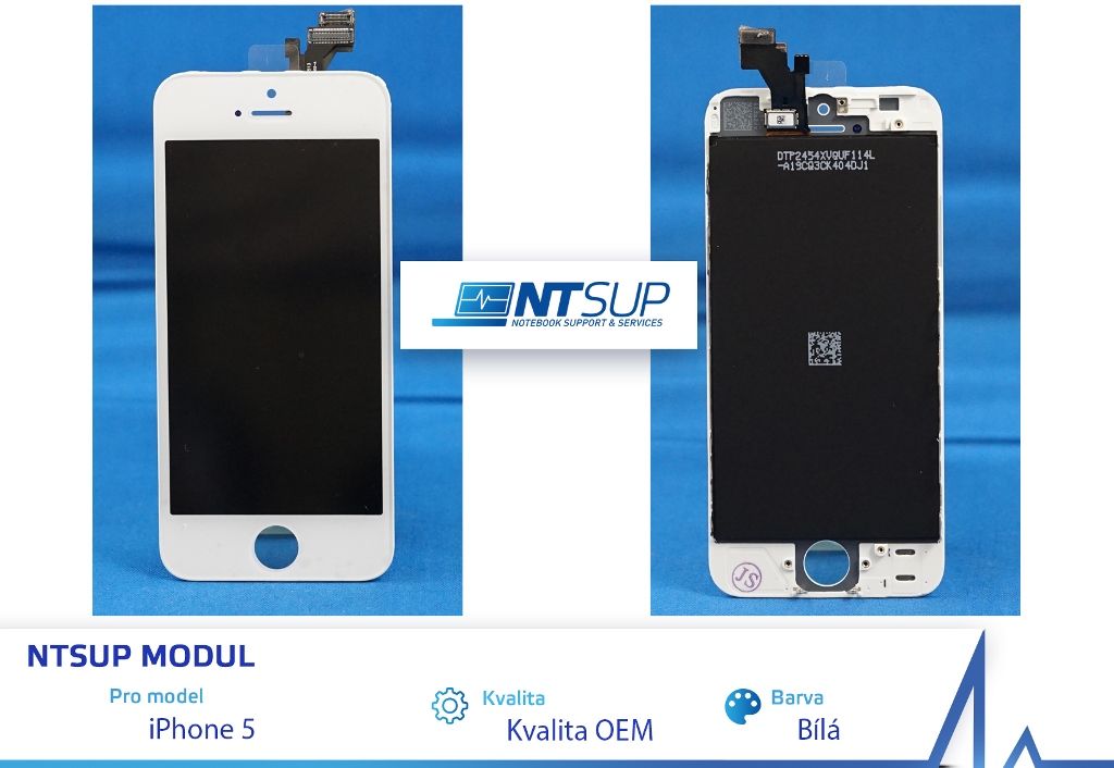 Obrázok NTSUP LCD modul iPhone 5 bílý OEM 38890006