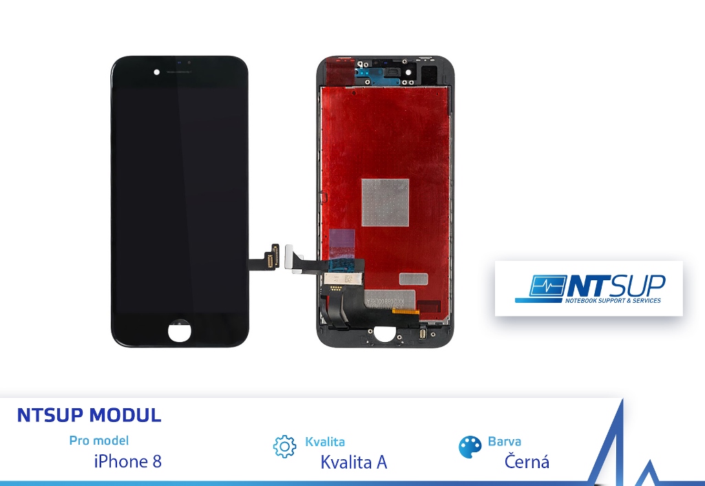 Obrázok NTSUP LCD modul iPhone 8 černý kvalita A 38890036