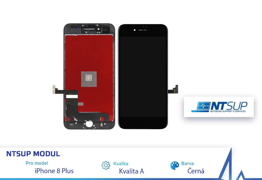 Obrázok NTSUP LCD modul iPhone 8 PLUS černý kvalita A 38890040