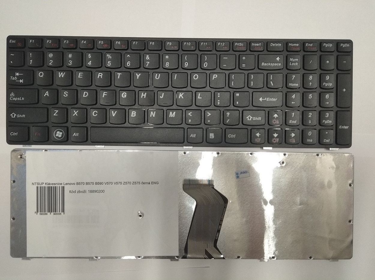 Obrázok NTSUP Klávesnice Lenovo B570 B575 B590 V570 V575 Z570 Z575 černá ENG 28890033