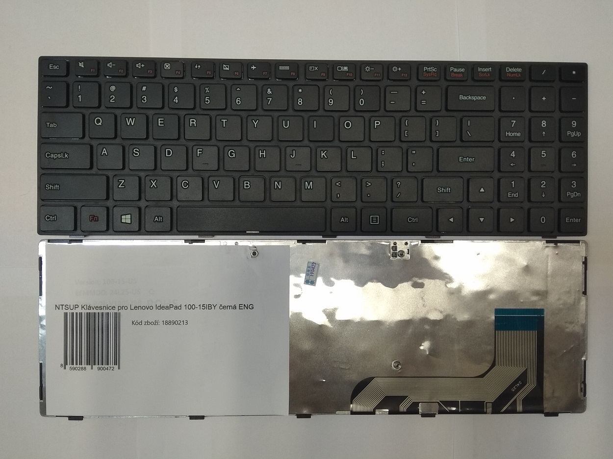 Obrázok NTSUP Klávesnice pro Lenovo IdeaPad 100-15IBY černá ENG 28890047