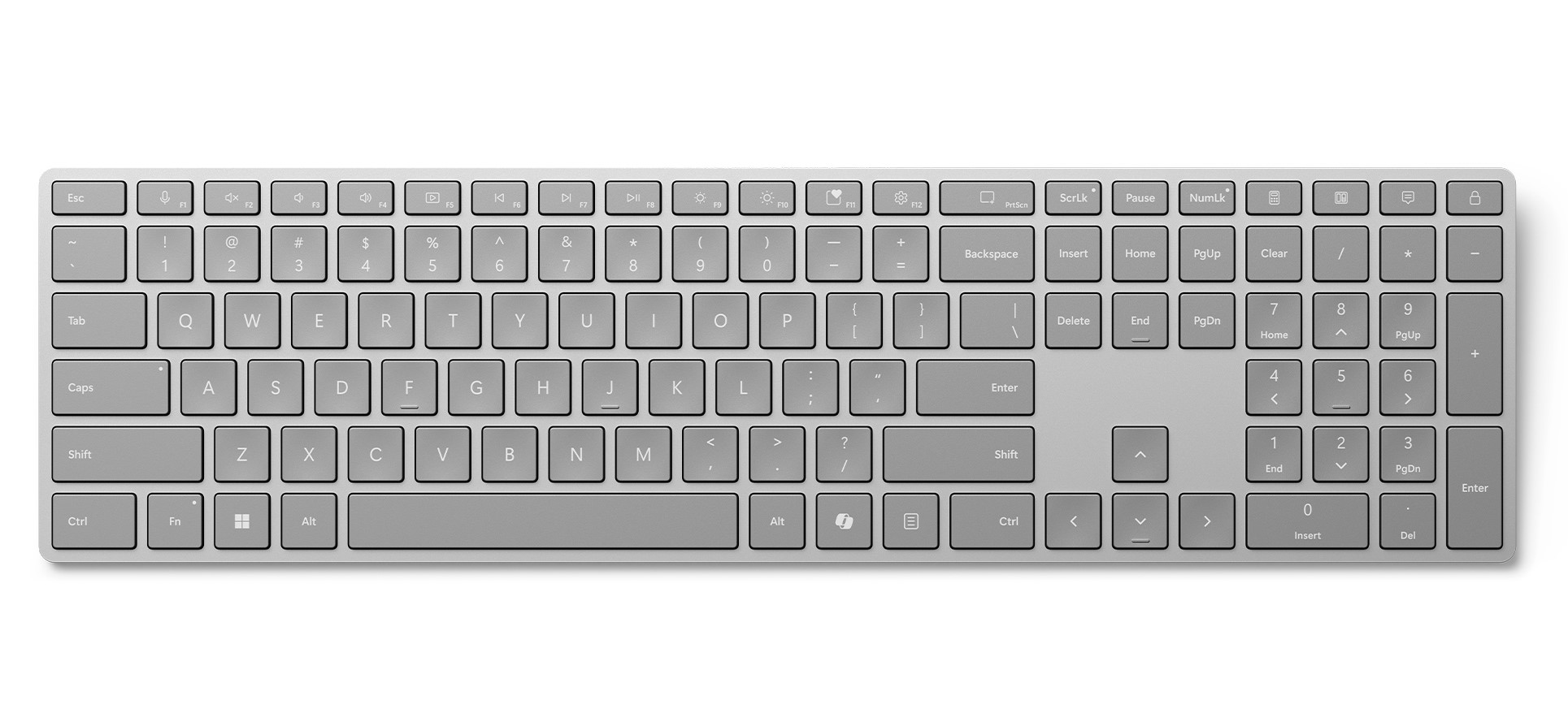 Microsoft Surface Keyboard (2. edice) commercial/Bezdrátové Bluetooth/EN/Šedá