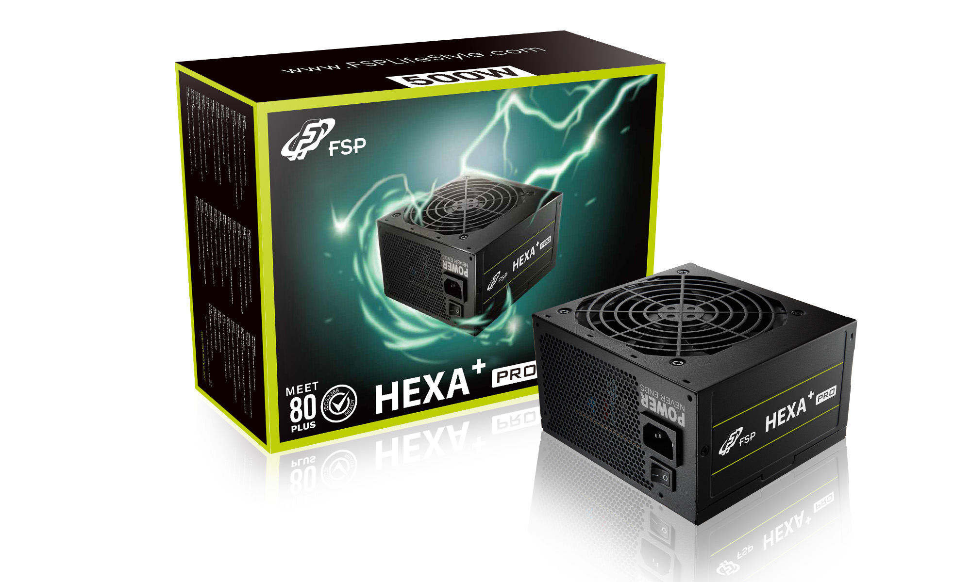 Obrázok FSP/Fortron HEXA+ PRO 500, 80+, 500W PPA5008500