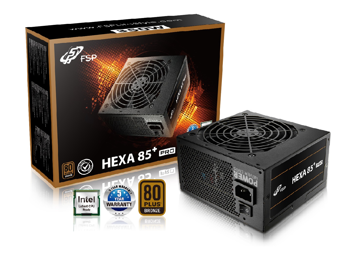 FSP HEXA 85+ PRO 350/350W/ATX/80PLUS Bronze/Retail