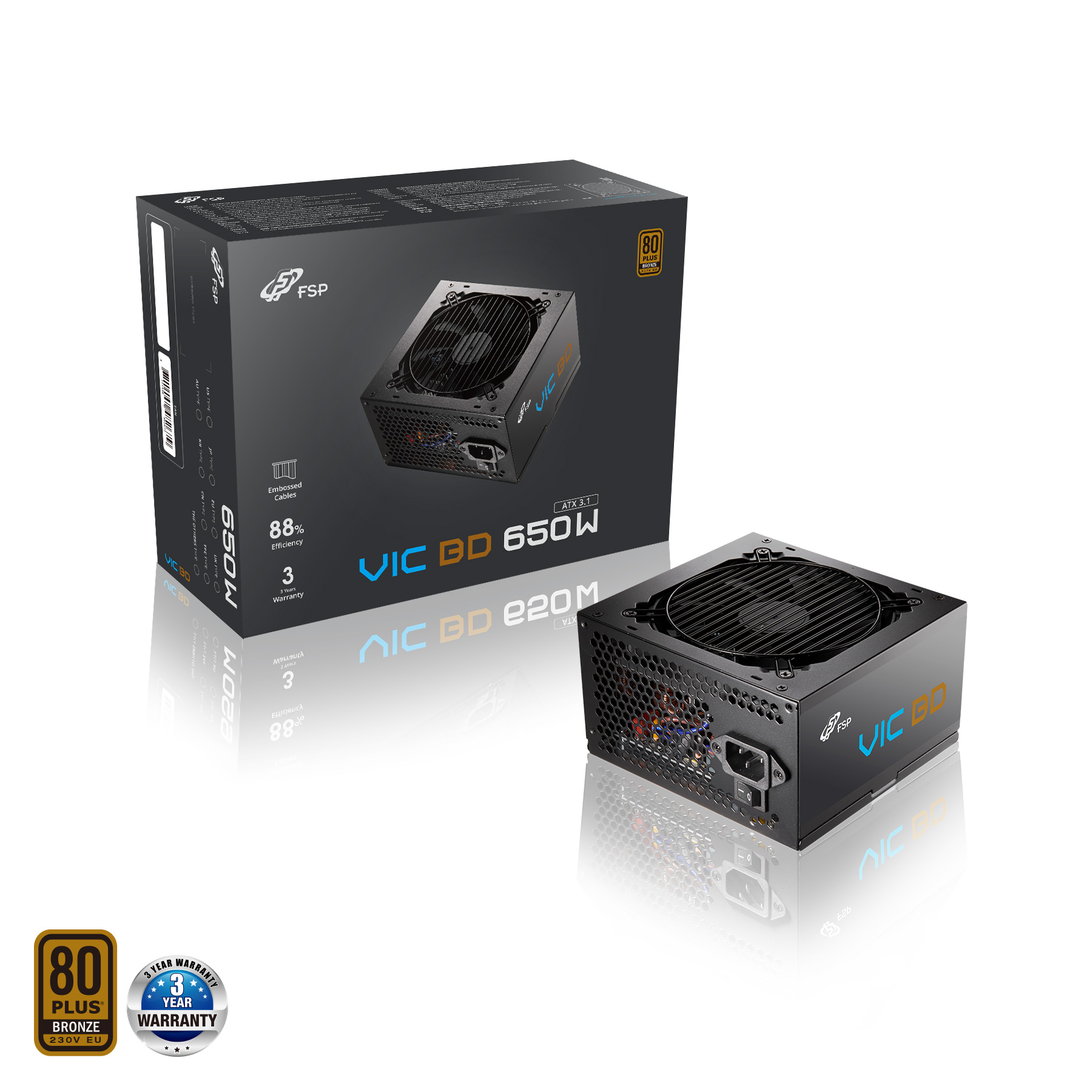 FSP VIC BD 650, 80PLUS BRONZE, ATX 3.1, 650W