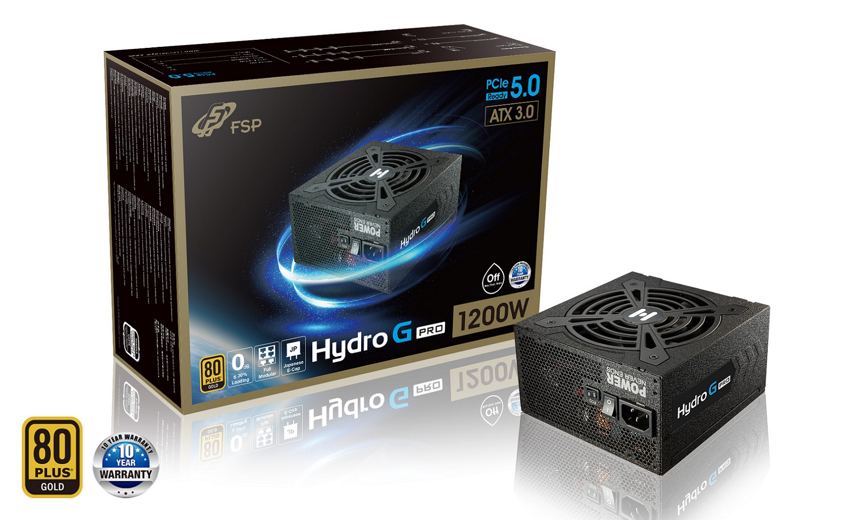 FSP HYDRO G PRO 1200/1200W/ATX 3.0/80PLUS Gold/Modular/Retail