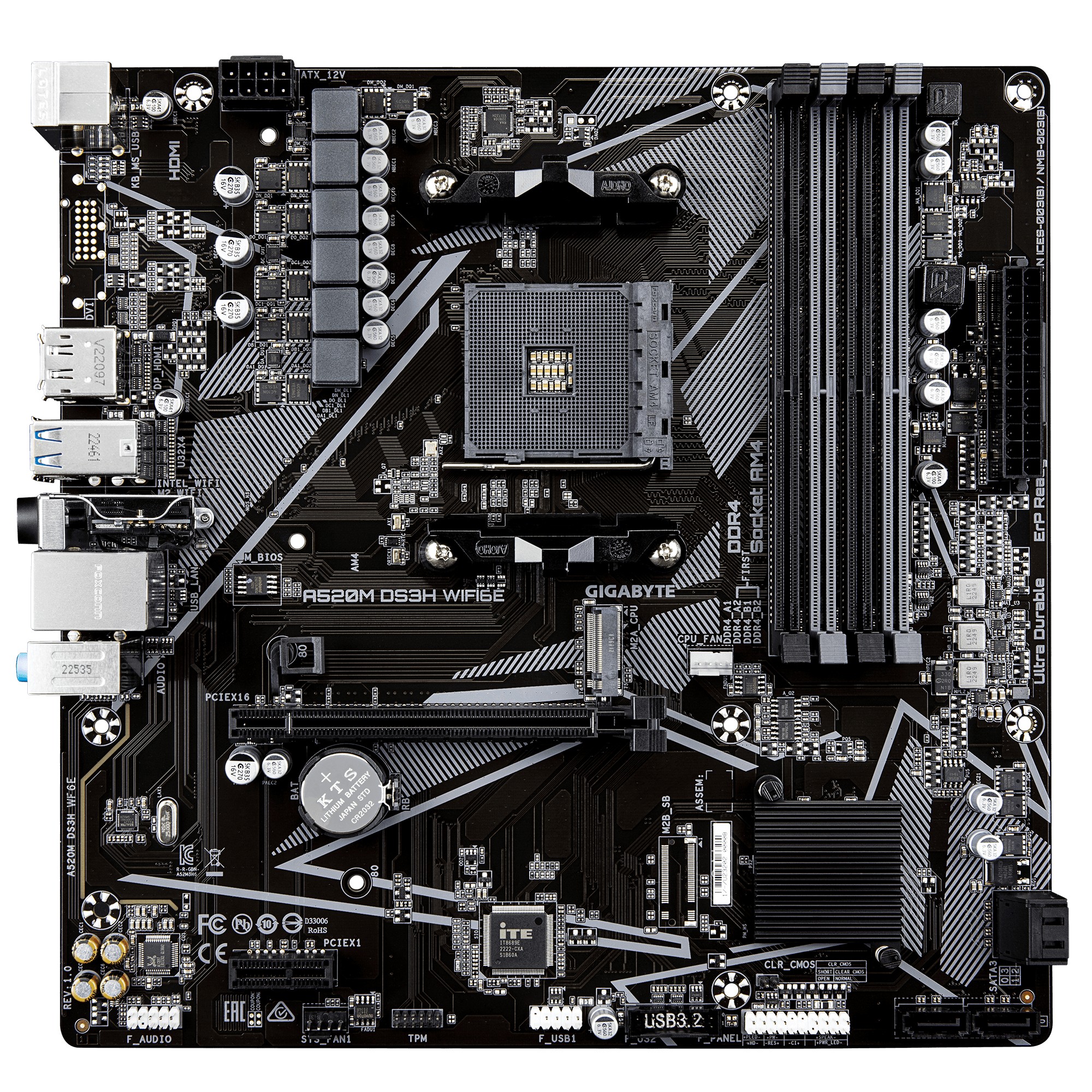Gigabyte A520M DS3H WIFI6E AM4 mATX
