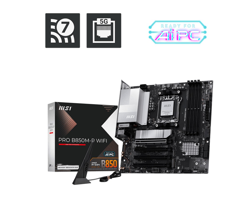 MSI PRO B850M-P WIFI/AM5/mATX