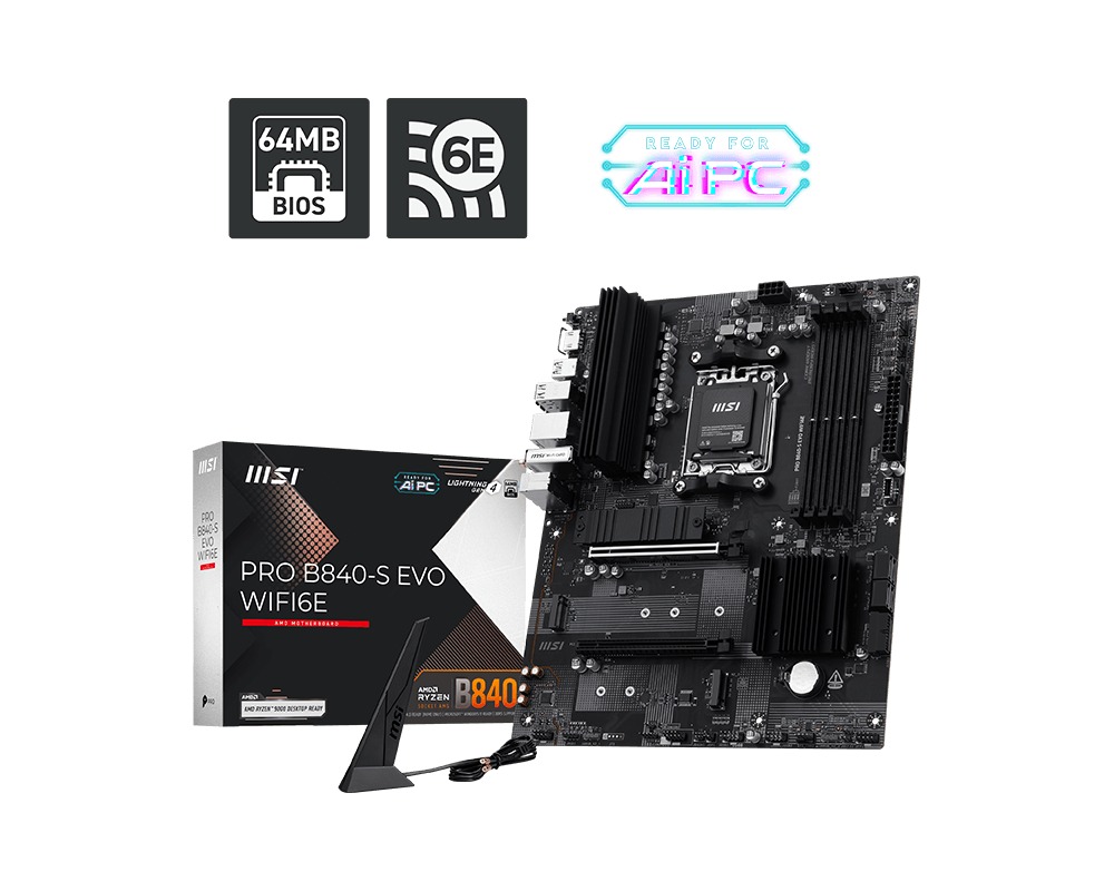 MSI PRO B840-S EVO WIFI6E/AM5/ATX
