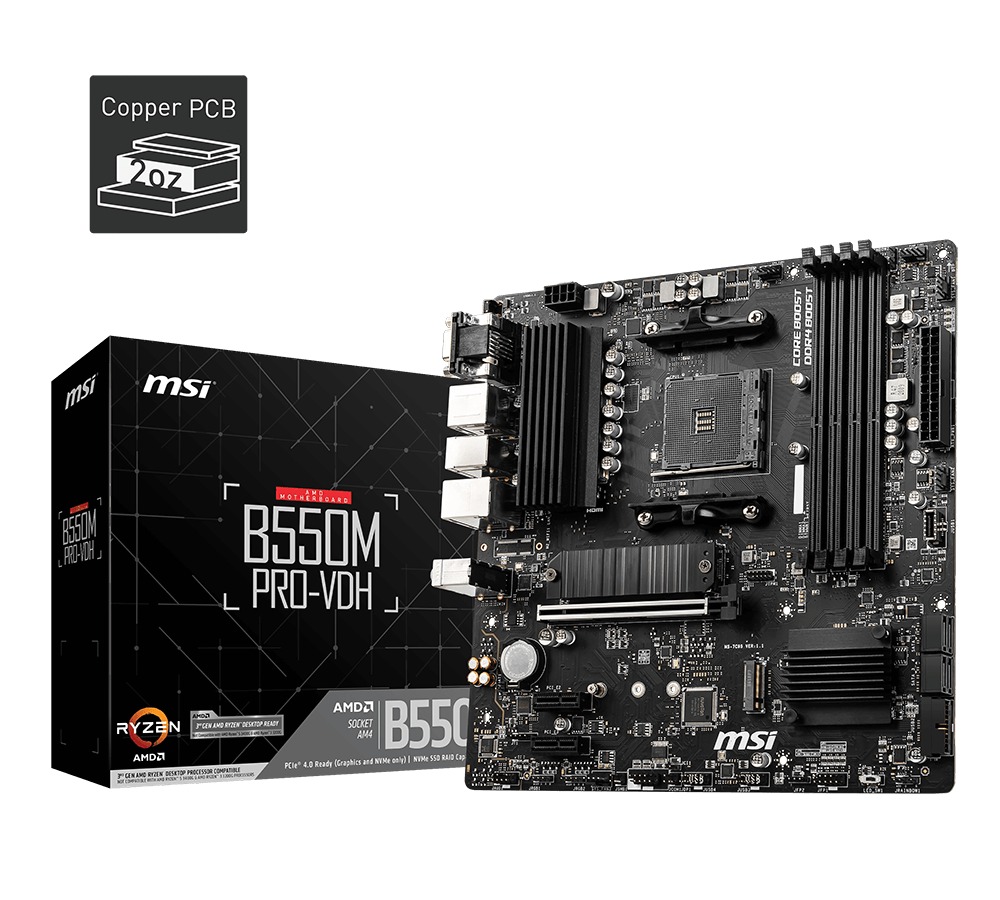 MSI B550M PRO-VDH/AM4/mATX