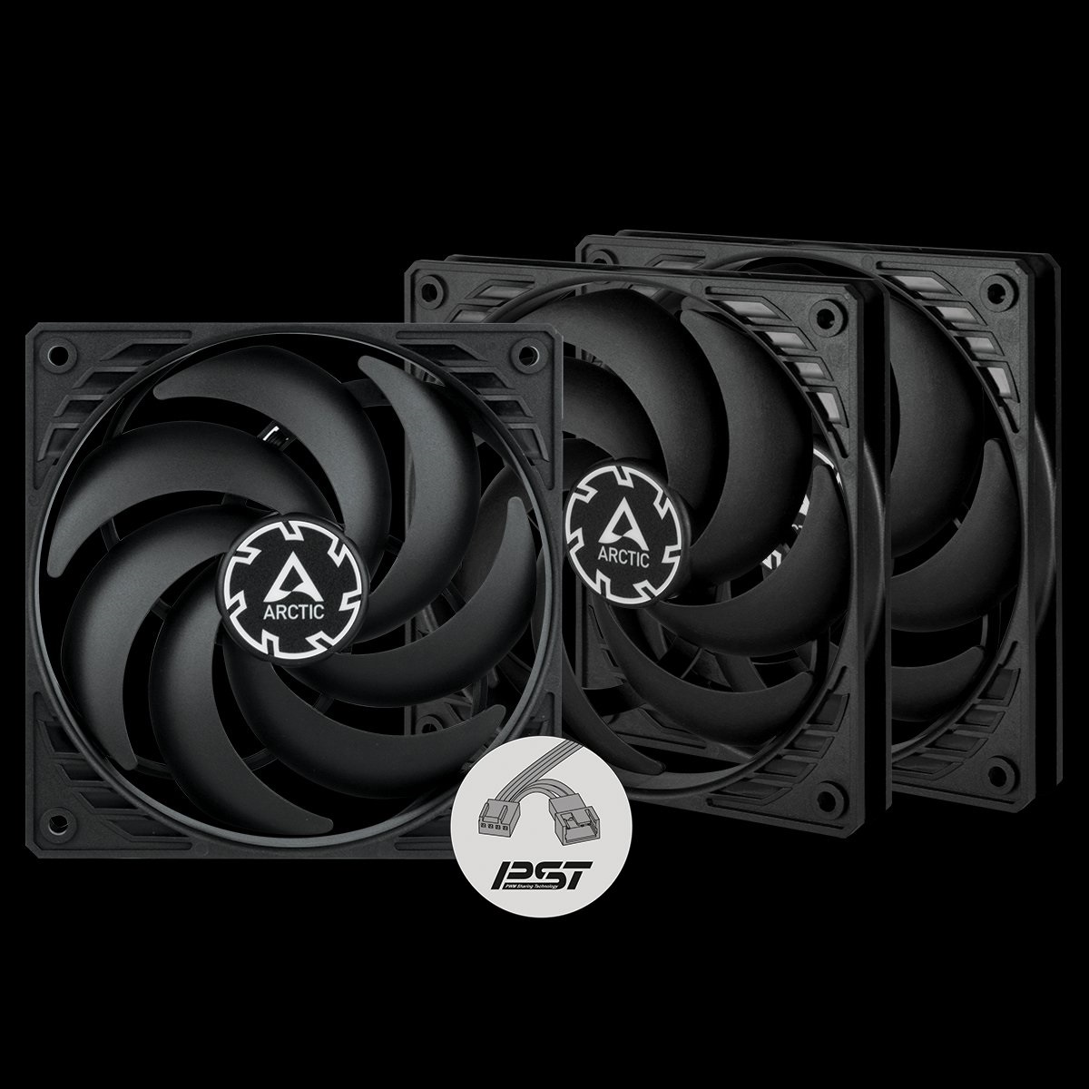 ARCTIC P12 Slim PWM PST – 120mm Pressure optimized case fan | Slim profile | PWM controlled speed wi