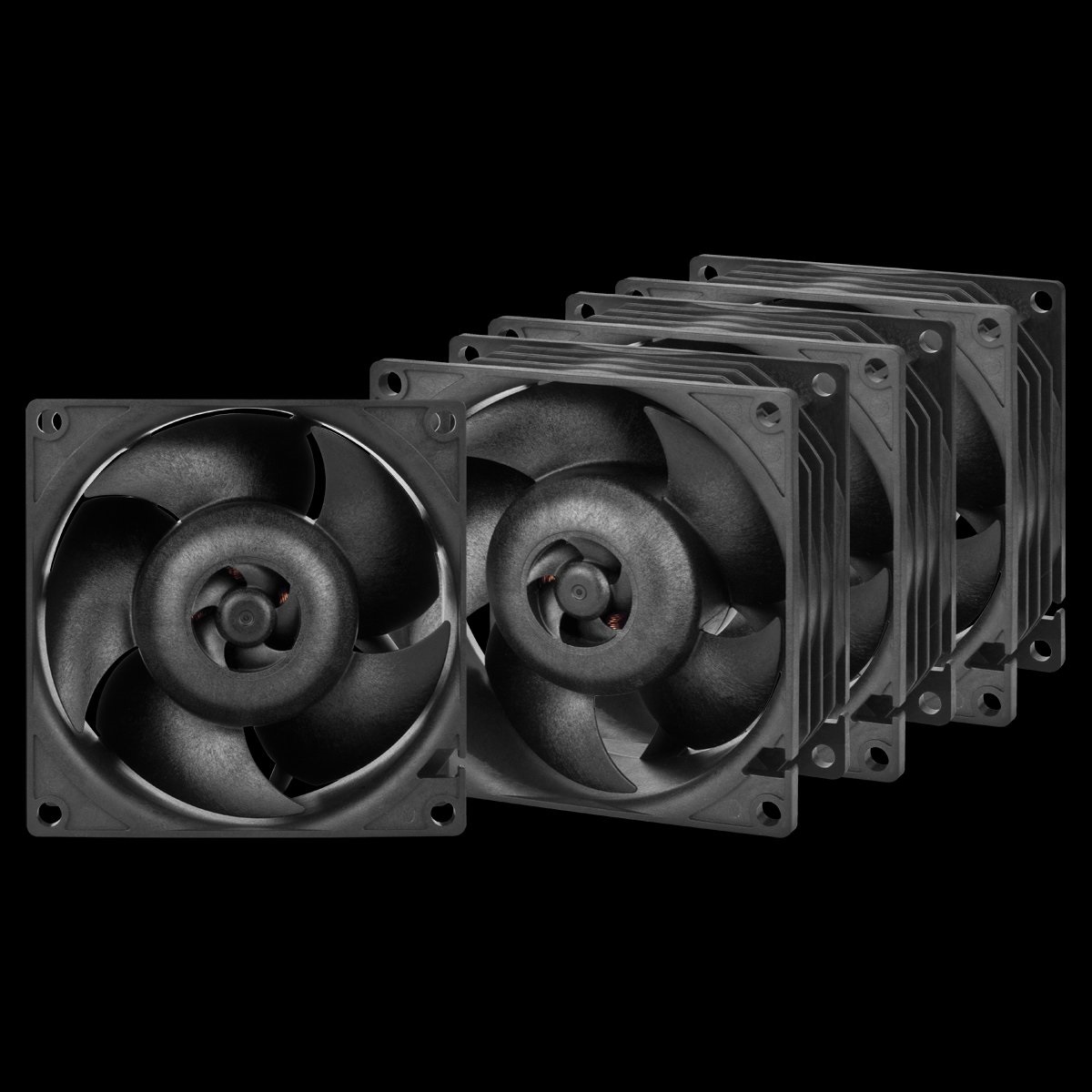 ARCTIC S8038-7K - 80mm Case Fan - dual ball bearing - max 7000 RPM - PWM regulated - Pack of 4 pcs