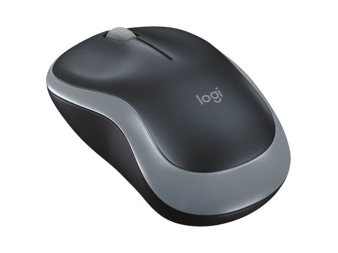 Logitech M185/Kancelářská/Optická/1 000 DPI/Bezdrátová USB/Šedá