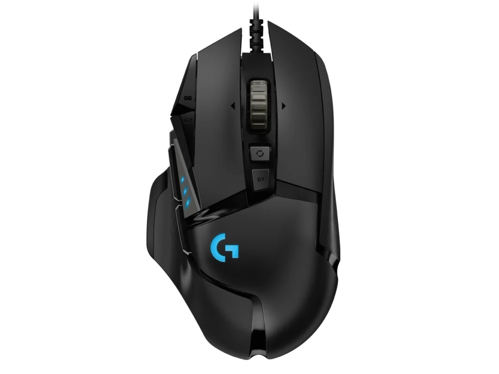 Logitech G502 HERO/Herní/Optická/Pro praváky/25 600 DPI/Drátová USB/Černá