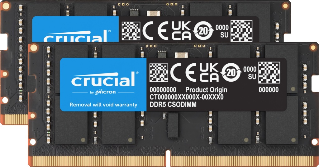 Crucial/CSODIMM DDR5/32/6400MHz/CL52/2x16GB