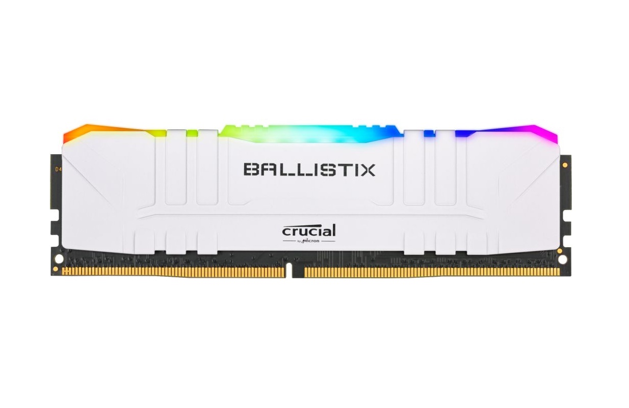 Obrázok 16GB DDR4 3000MHz Crucial Ballistix CL15 2x8GB White RGB BL2K8G30C15U4WL