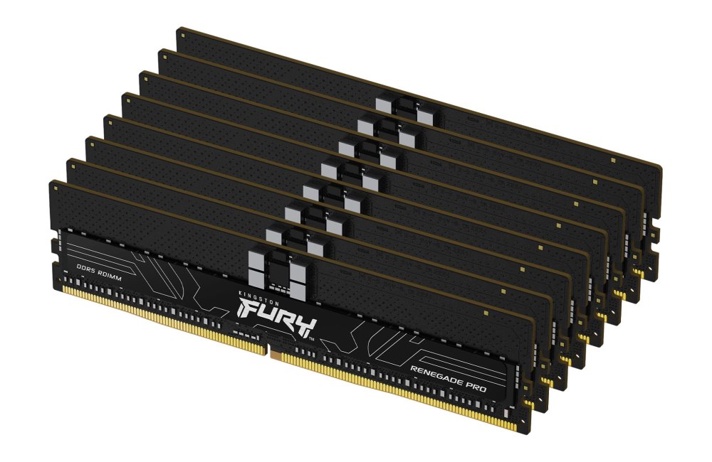 Kingston FURY Renegade Pro/DDR5/128GB/7200MHz/CL38/8x16GB/Black