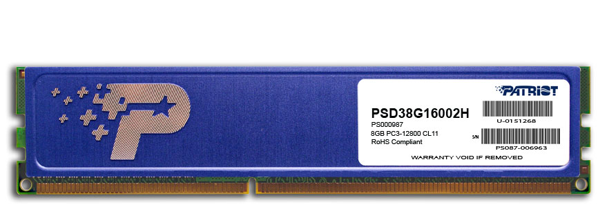8GB DDR3 1600MHz Patriot CL11 s chladičem