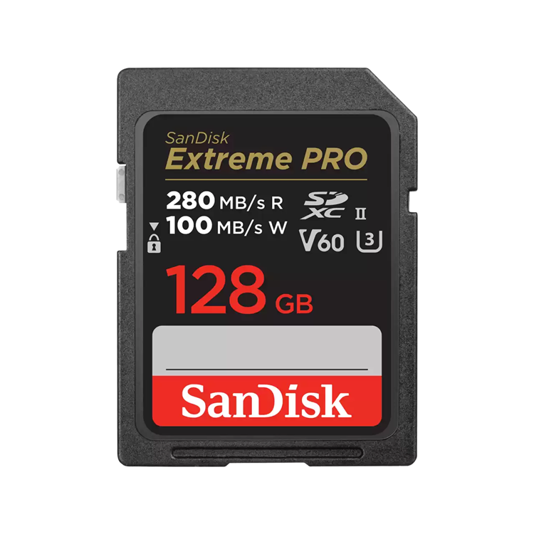 SanDisk Extreme PRO 128GB 280MB/s V60 UHS-II