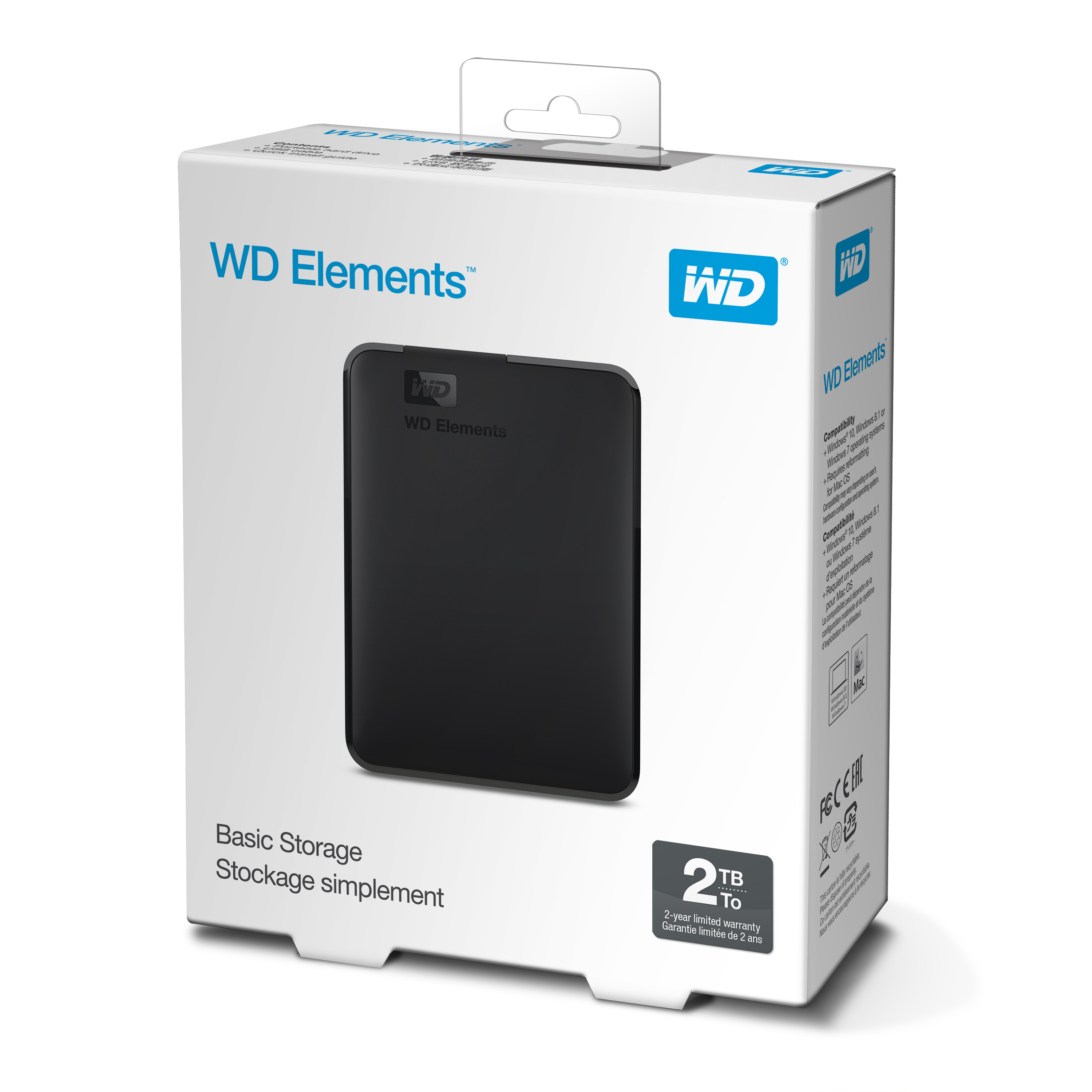 WD Elements Portable/2 TB/HDD/Externí/2.5"/Černá