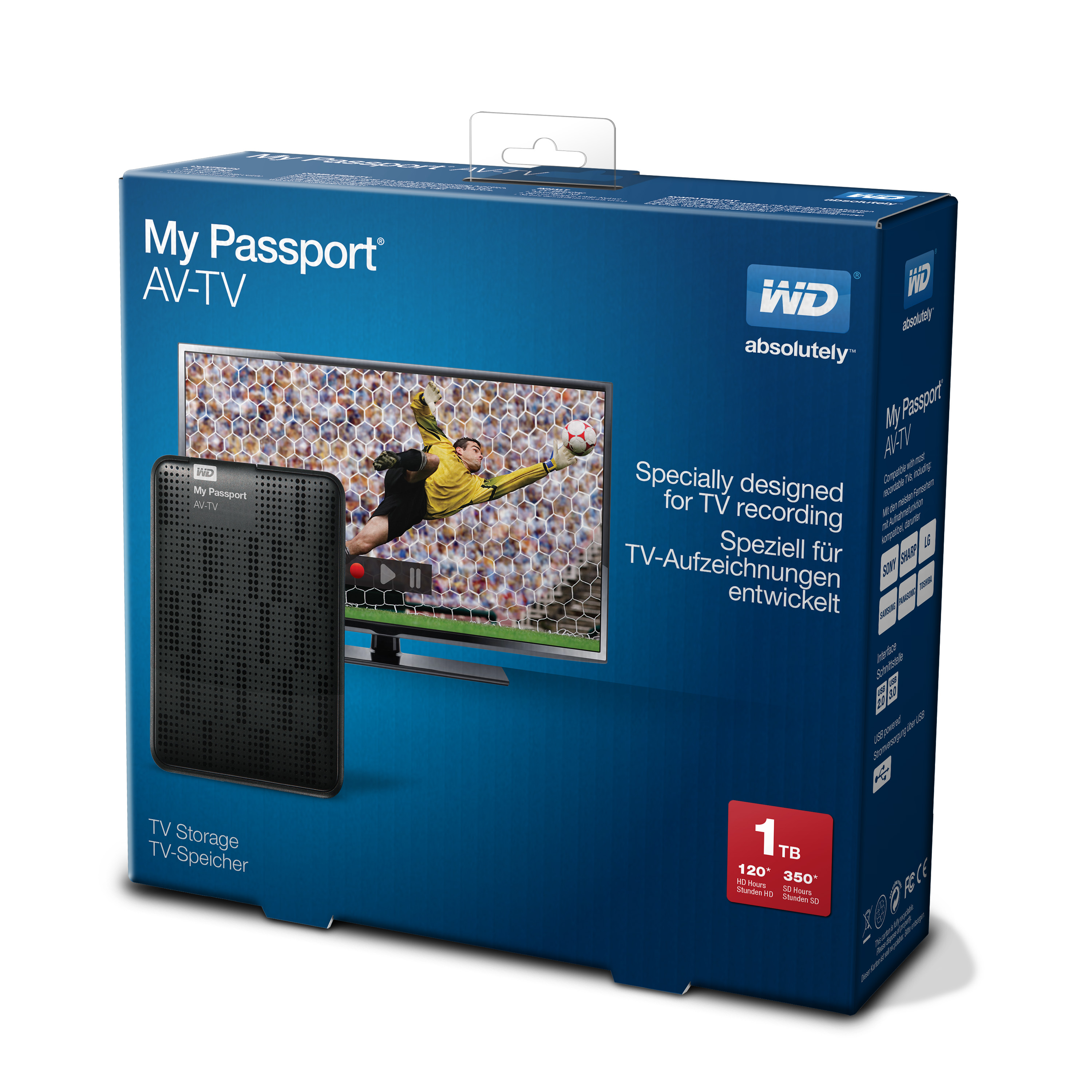 Ext.HDD 2.5" WD My Passport AV-TV 1TB USB3.0 černý
