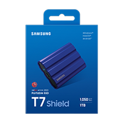 Samsung T7 Shield/1TB/SSD/Externí/2.5''/Modrá/3R