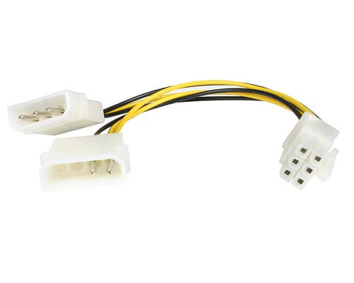 Redukce napájecí 5.25'' Molex-6 pin pro graf.karty