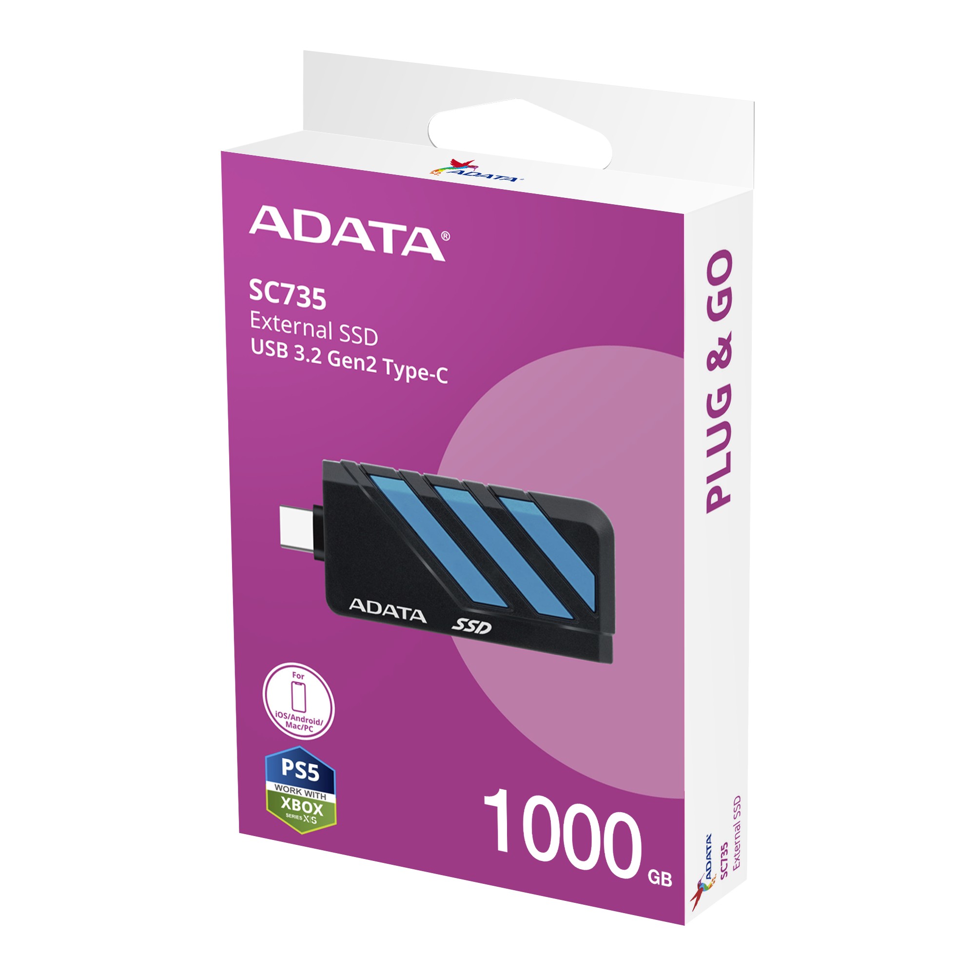 ADATA SC735/1TB/SSD Modrá (SC735-1000G-CCBK/BU)