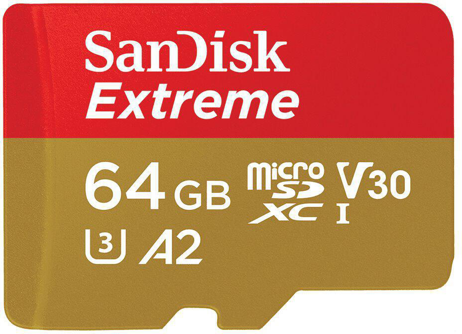 SanDisk Extreme/micro SDXC/64GB/UHS-I U3 / Class 10/+ Adaptér