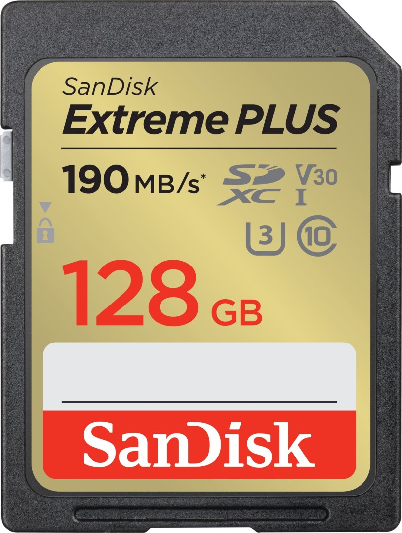 SanDisk Extreme PLUS/SDXC/128GB/UHS-I U3 / Class 10