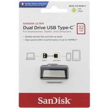SanDisk Ultra Dual 32GB USB 3.1 / USB-A + USB-C / SDDDC2-032G-G46