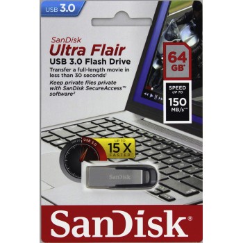 SanDisk Ultra Flair 64 GB Flash disk, USB3.0 (SDCZ73-064G-G46)