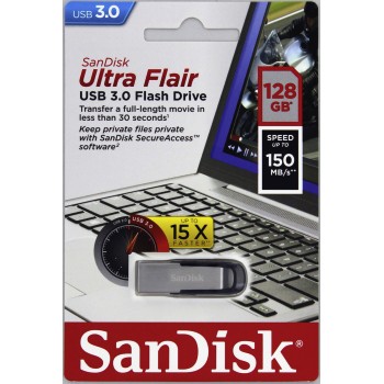 SanDisk Ultra Flair 128GB USB 3.0/USB-A/Čierna / SDCZ73-128G-G46