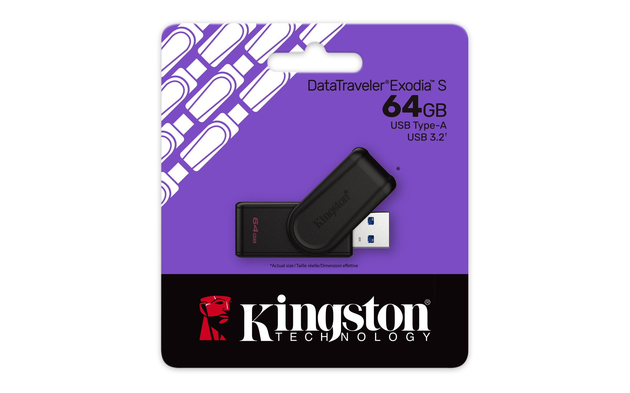 Kingston DataTraveler Exodia S 64GB/USB 3.2/USB-A/Čierna / DTXS/64GB