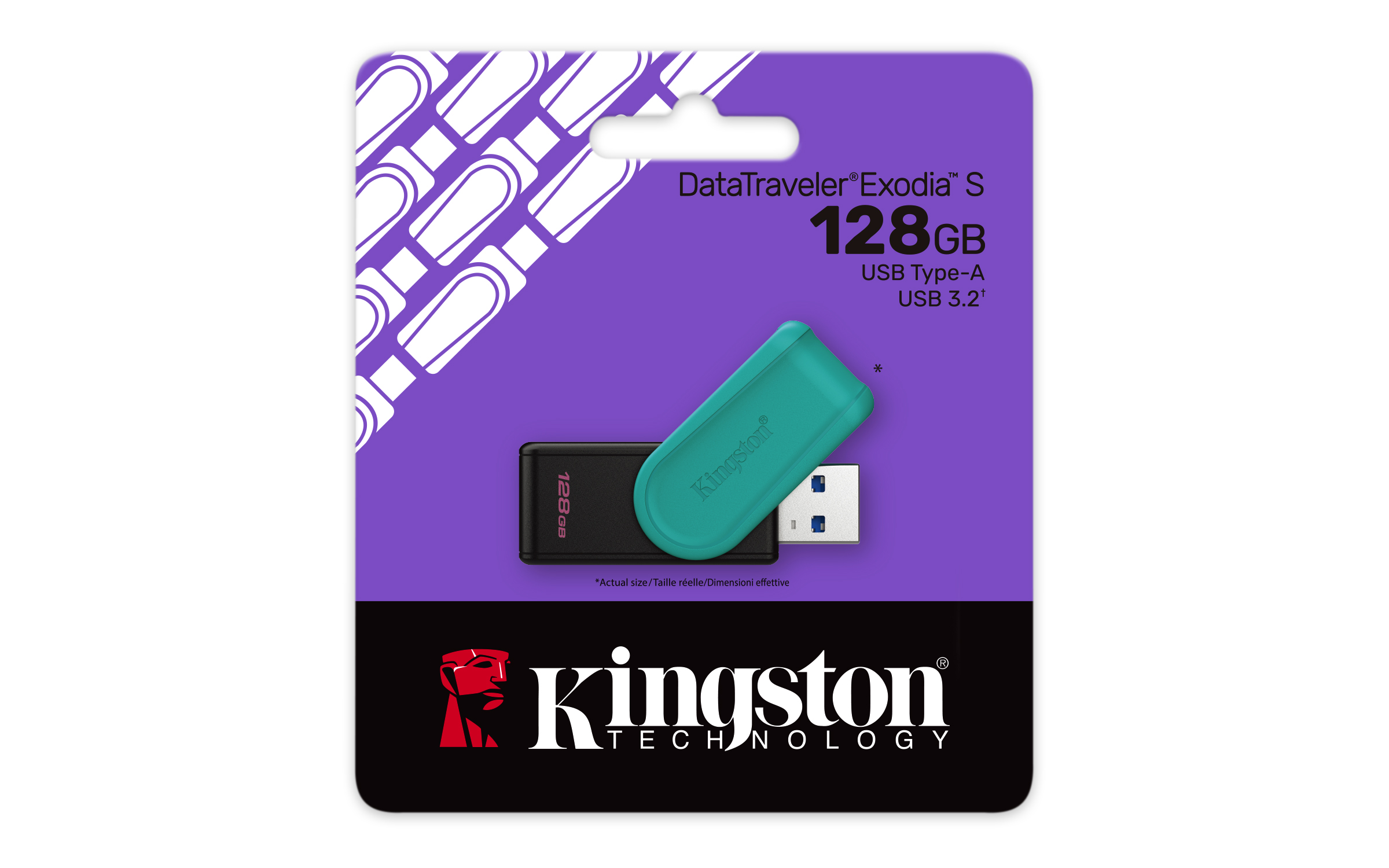 Kingston DataTraveler Exodia S 128GB/USB 3.2/USB-A/Modrá / DTXS/128GB