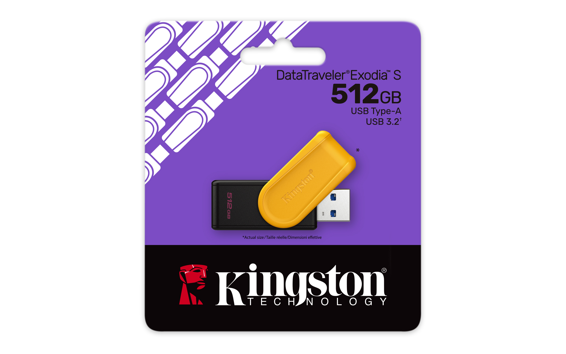Kingston DataTraveler Exodia S 512GB/USB 3.2/USB-A/Žltá / DTXS/512GB