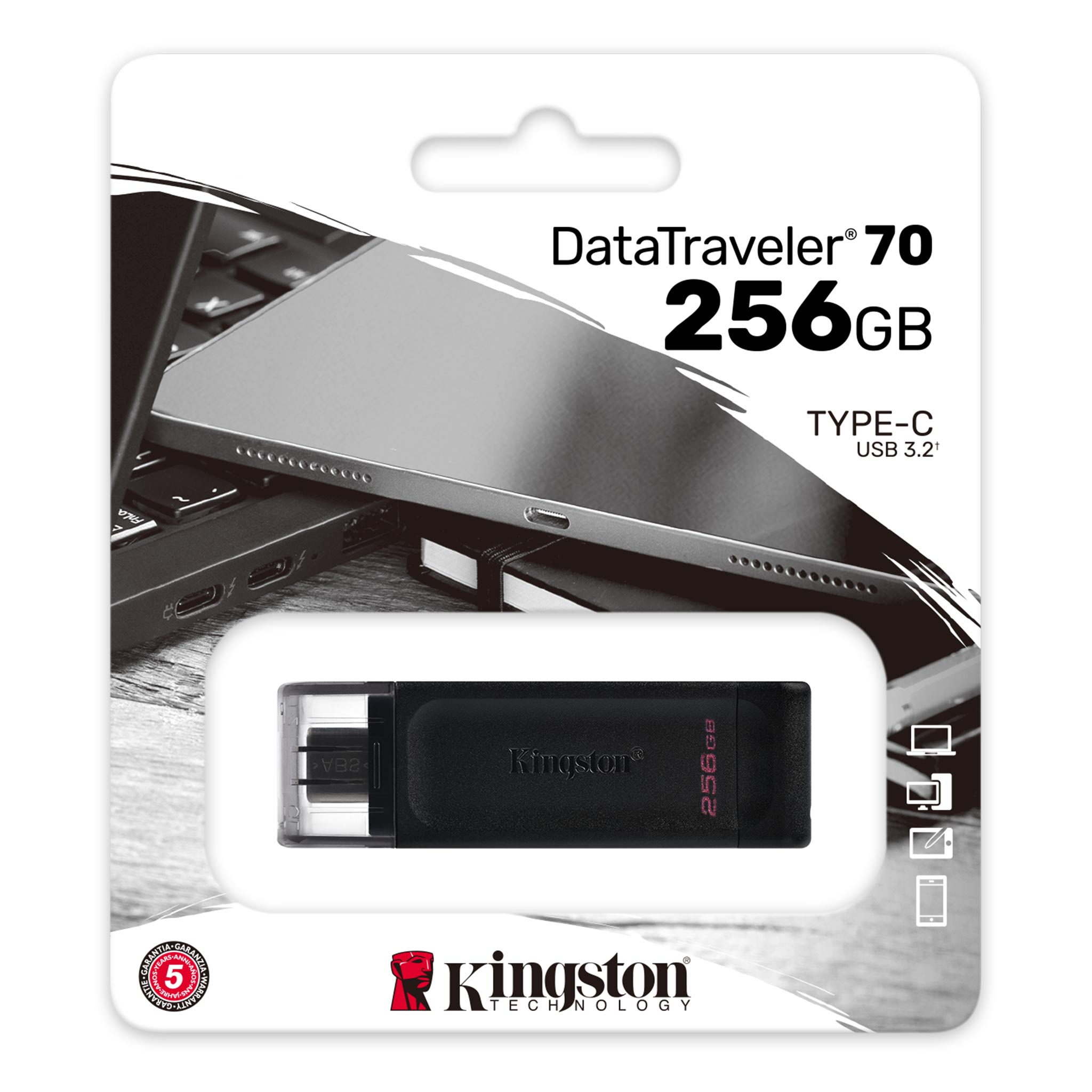 KINGSTON DataTraveler 70 256GB / USB 3.0 Type C / DT70/256GB