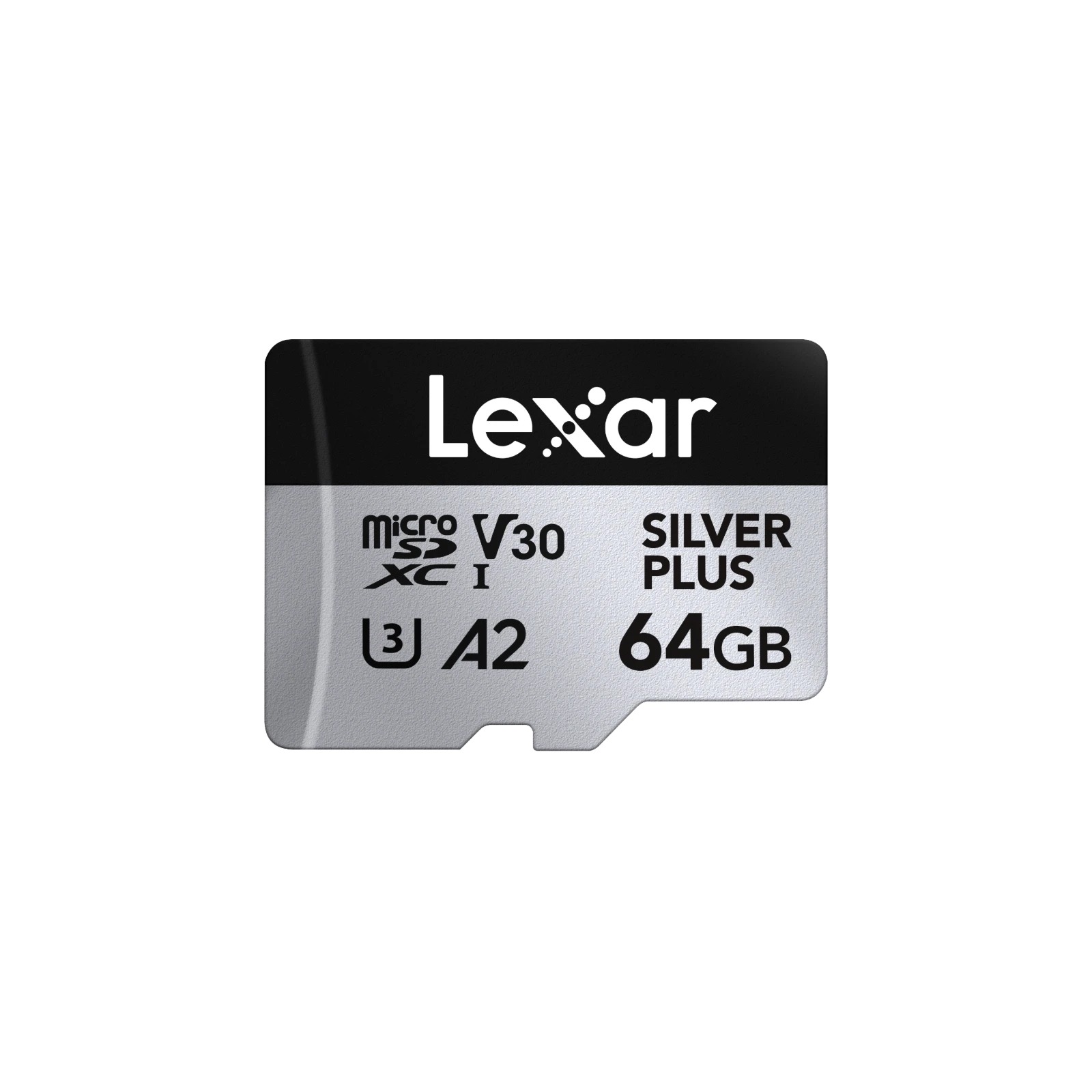 Lexar 64GB H-P Silver Plus microSDHC s adp C10 A2