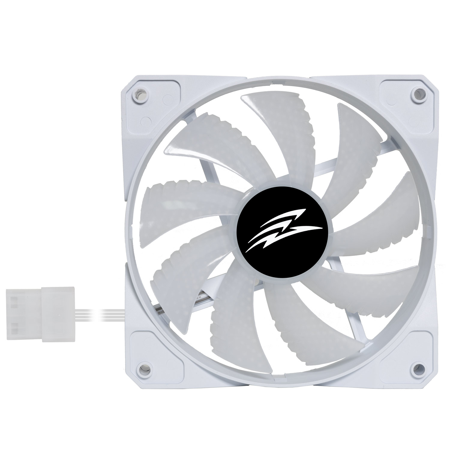 EVOLVEO 12FSW, ventilátor, 120mm, 4pin molex, ARGB, slave, biely