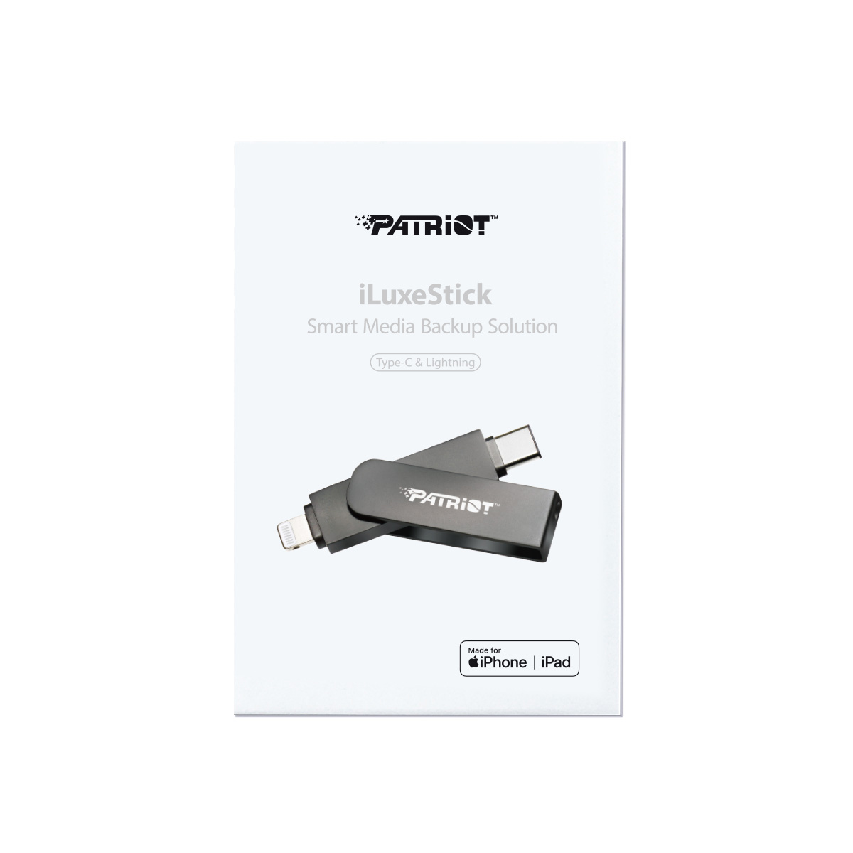 Patriot iLuxe Stick C MFi 128GB /USB 3.2/Lightning + USB-C/Čierna / PI128GSKM30CL
