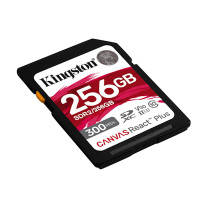 KINGSTON Canvas React Plus SDHC 256GB UHS-II U3 V90 for Full HD/4K/8K / SDR2/256GB