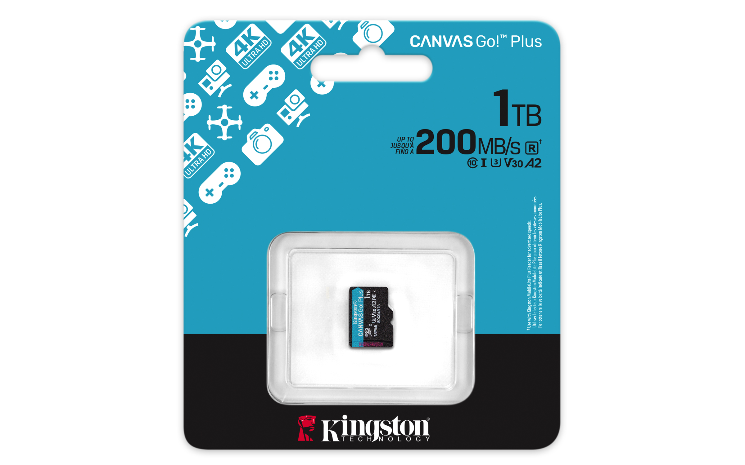 Kingston Canvas Go Plus A2/Micro SDXC/1TB/UHS-I U3 / Class 10 / SDCG4/1TBSP
